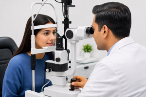 Eye examination at an Eye Hospital in Lucknow